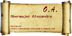 Obermajer Alexandra névjegykártya