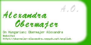 alexandra obermajer business card